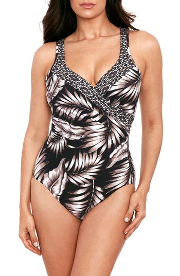 MIRACLESUIT MIRACLESUIT® OASIS IT'S A WRAP UNDERWIRE ONE-PIECE SWIMSUIT 