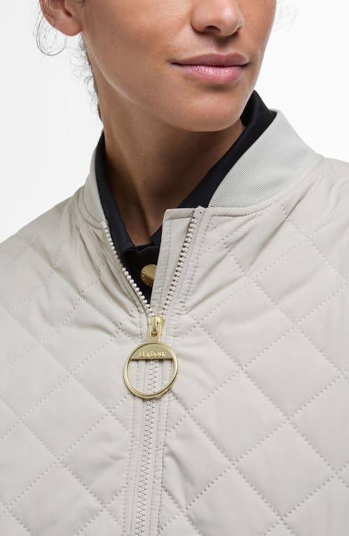 Barbour Emlyn Quilted Bomber Jacket In Neutral