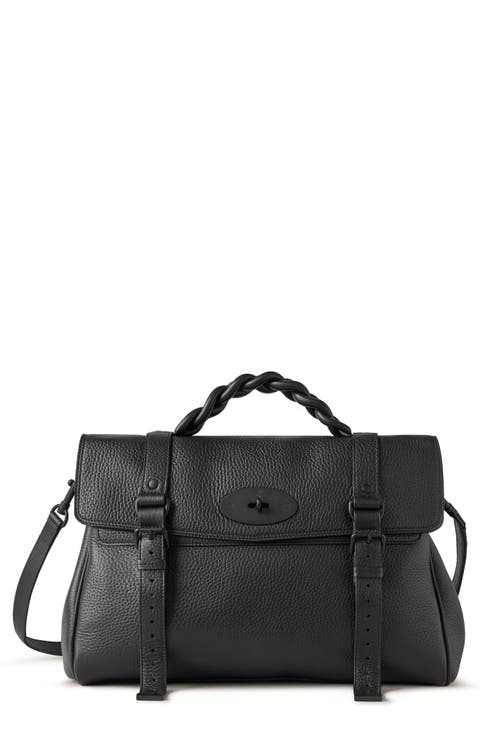Oversized Alexa Tonal Leather Satchel