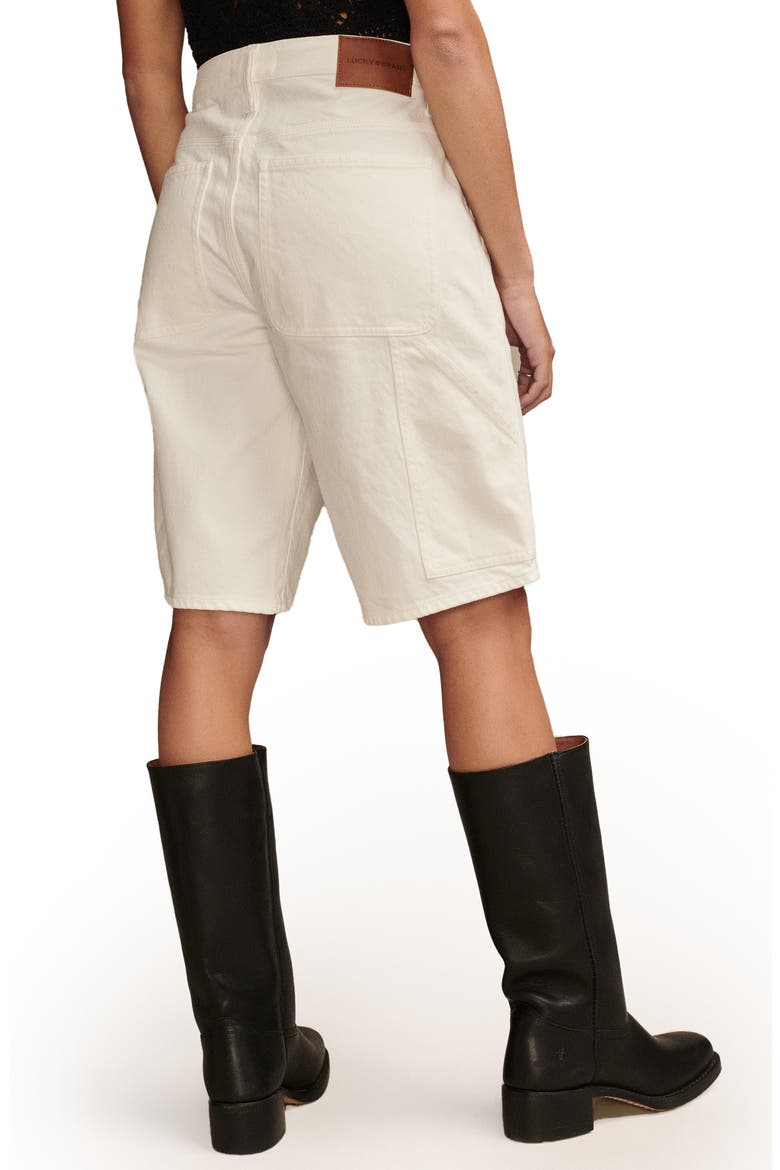 Loose Fit Denim Bermuda Shorts, Alternate, color, WHITE LIES WASH