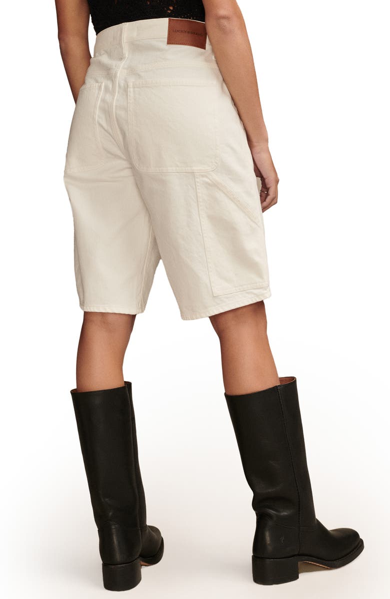 Lucky Brand Loose Fit Denim Bermuda Shorts, Alternate, color, White Lies Wash