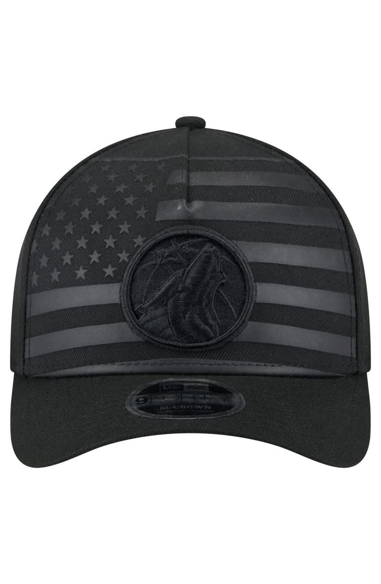 New Era Men's New Era  Black Minnesota Timberwolves Game Day Flag A-Frame 9FORTY Adjustable Hat, Alternate, color, 