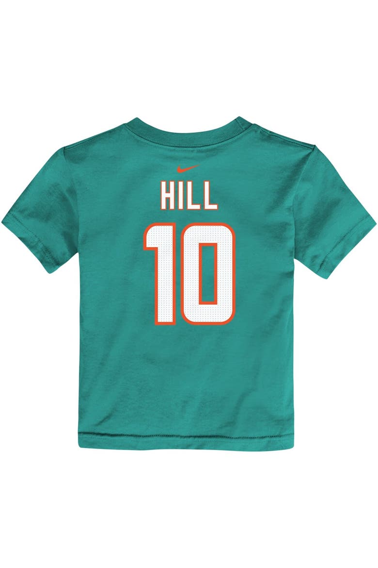 Toddler Nike Tyreek Hill Aqua Miami Dolphins Player Name & Number T-Shirt, Alternate, color, Aqua