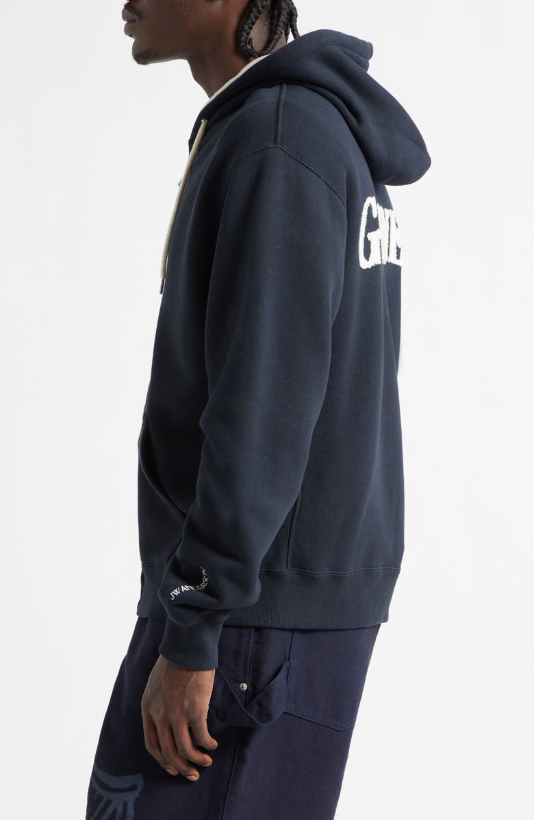 JW Anderson x Guinness French Terry Logo Hoodie, Alternate, color, Washed Black