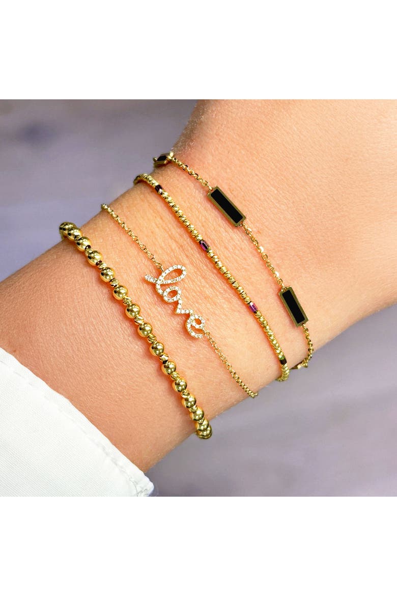 Onyx Bar Chain Bracelet, Alternate, color, Onyx