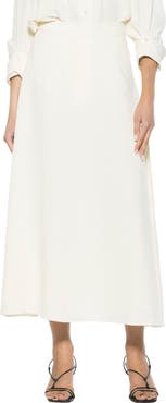 Alexia Admor Brilyn Linen Midi Skirt