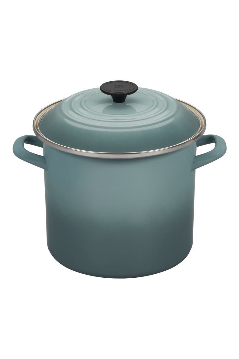 8-Quart Enameled Steel Stockpot, Alternate, color, OYSTER
