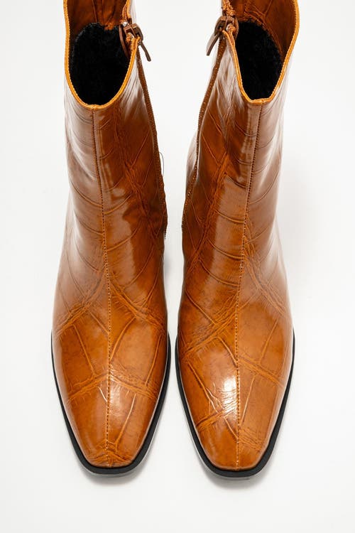 Prologue Shoes Chara Block Heel Ankle Boot In Brown