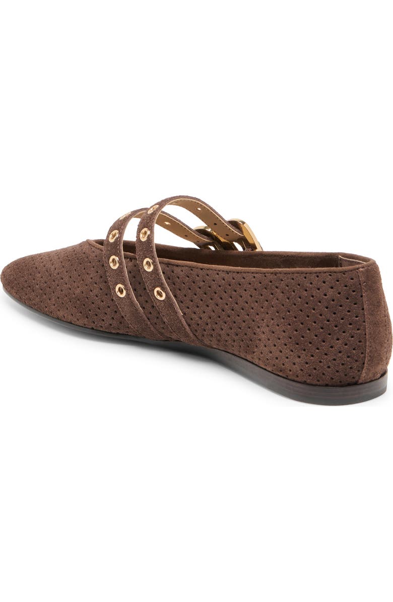 Dolce Vita Baylee Grommet Mary Jane Flat, Alternate, color, Dark Brown Perforated