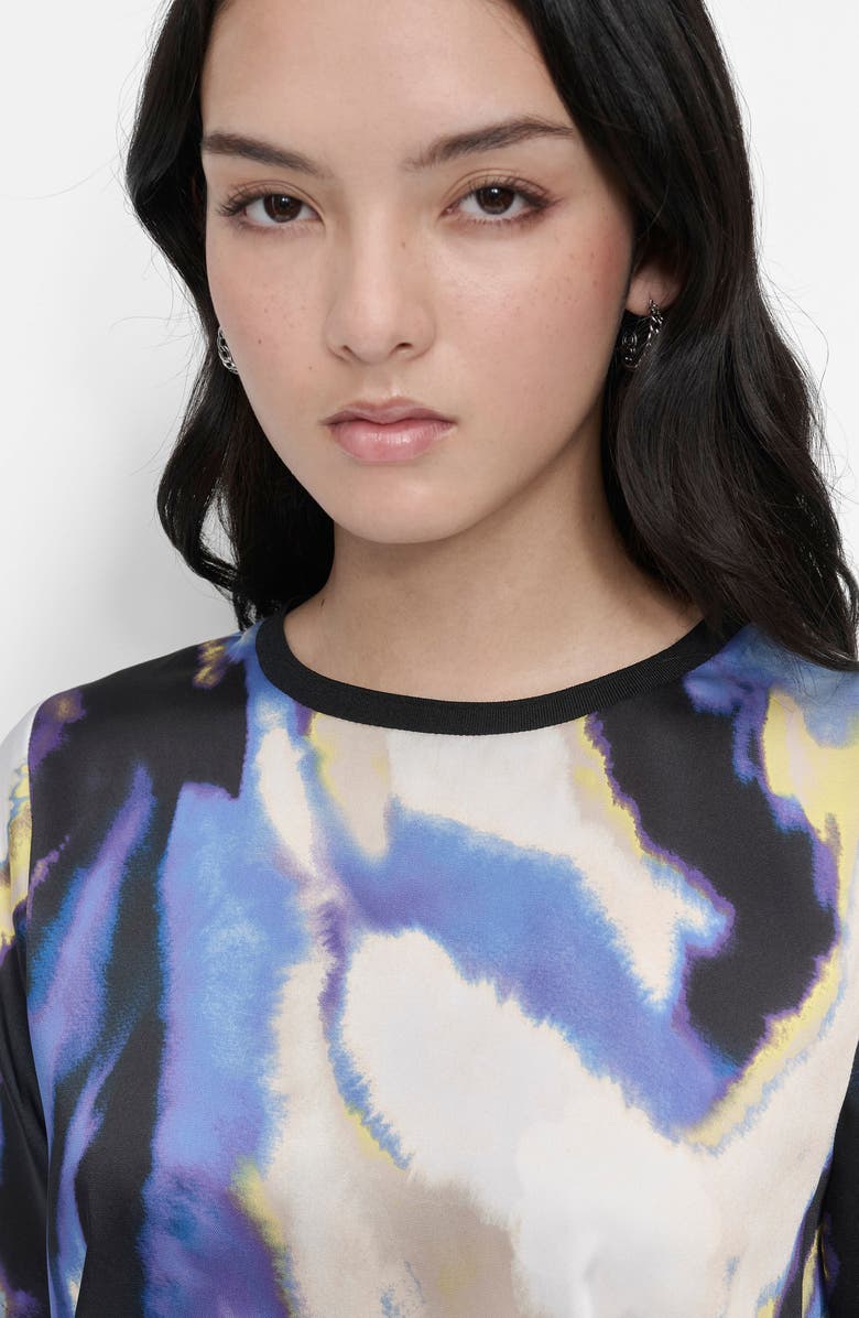 DKNY Abstract Print Short Sleeve Top, Alternate, color, 