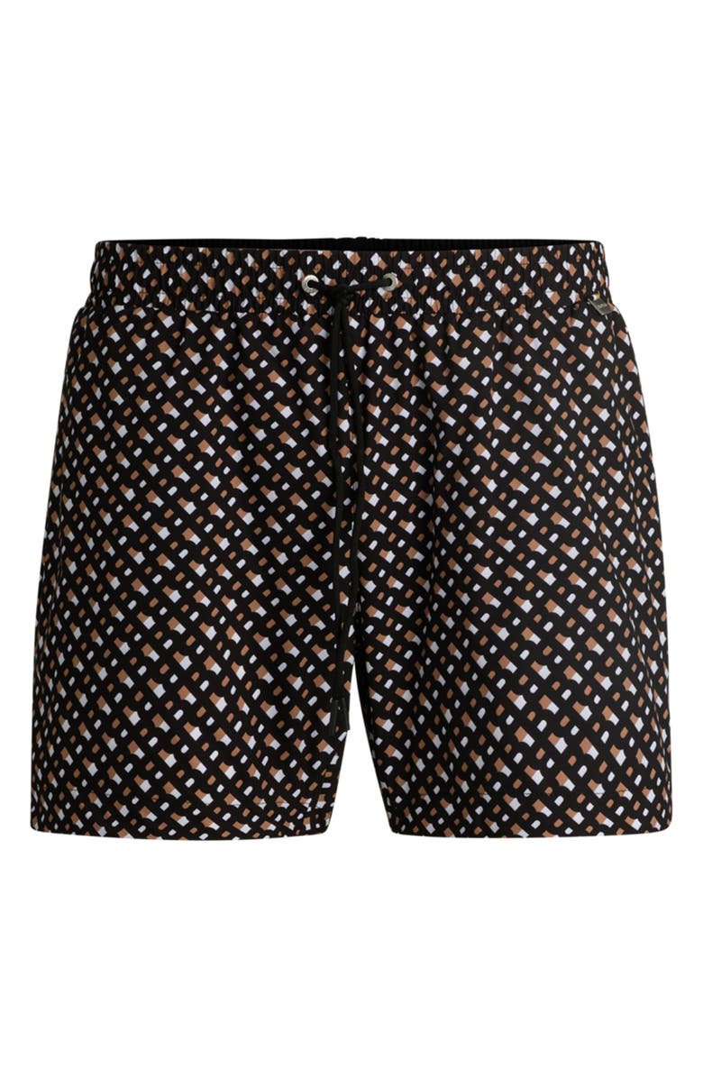 BOSS Manu New Swim Trunks, Alternate, color, Black
