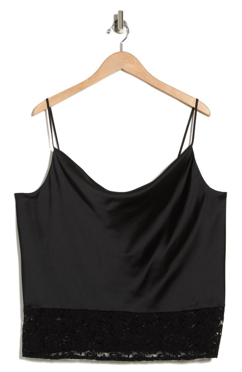 Renee C Lace Trim Satin Camisole, Main, color,