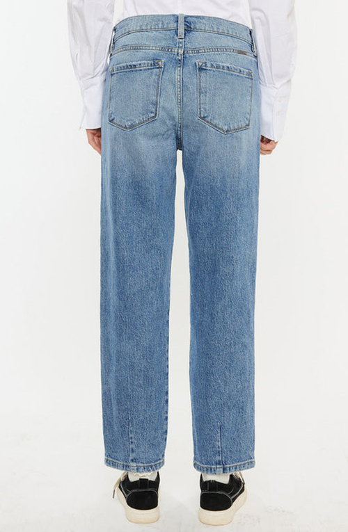 Kancan Gabby High Rise Slouch Fit Jeans In Medium Wash