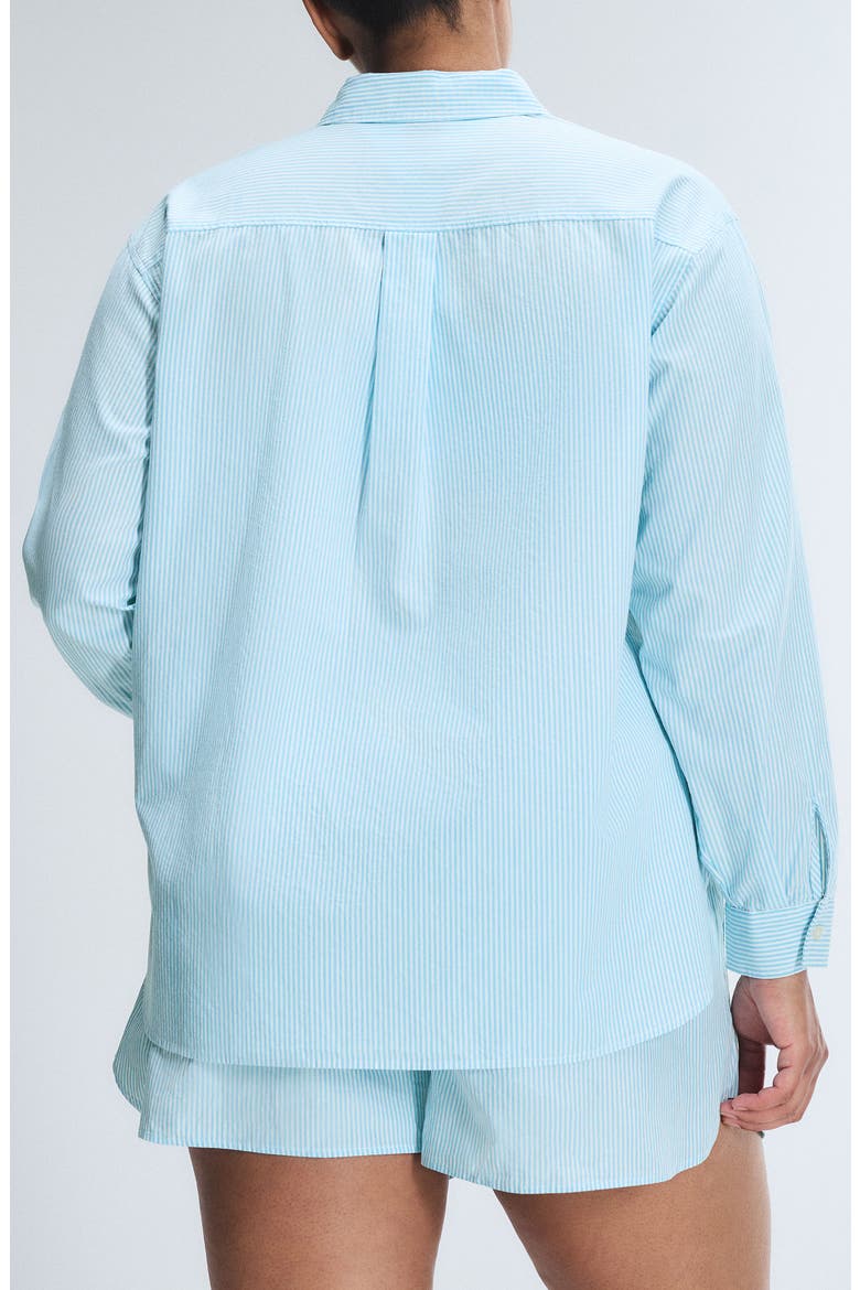 Kickback Casuals Pajama Button-Up Shirt, Alternate, color, BEACHY BLUE LINE BY LINE
