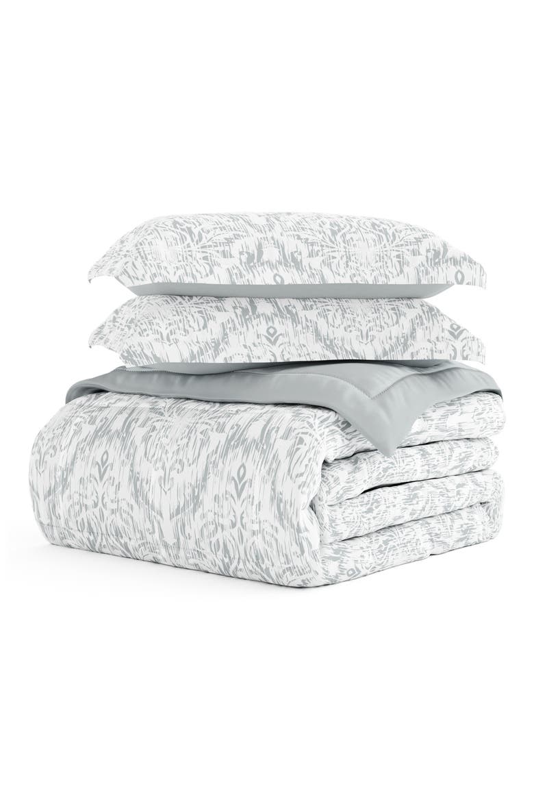 Premium Down Alternative English Countryside Reversible Comforter Set, Main, color, LIGHT GRAY