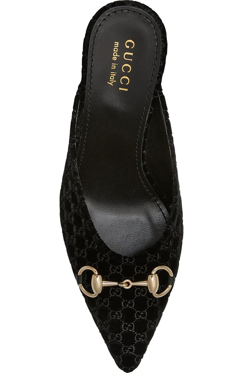 Gucci Erin Pointed Toe Mule, Alternate, color, 001 Black/Black