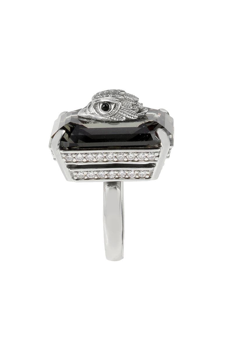 Kurt Geiger London Emerald Cut Crystal Cocktail Ring, Alternate, color, 