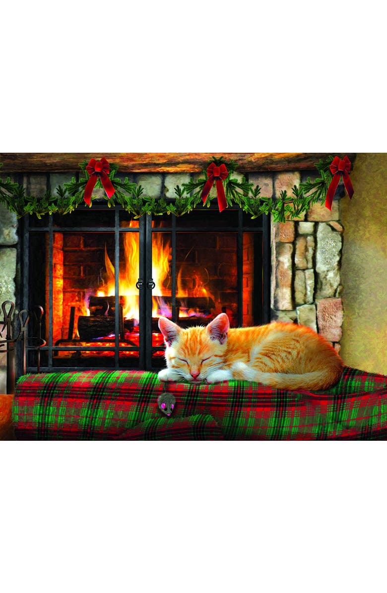 Sunsout Fireside Snooze 500 piece Jigsaw Puzzle for Adults, Alternate, color, Multicolor