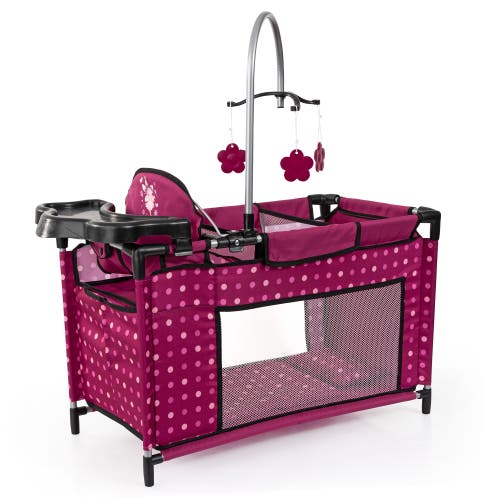 Bayer Design Hot Pink Multibed Playpen For Dolls With Highchair & Mobile in Multicolored  product