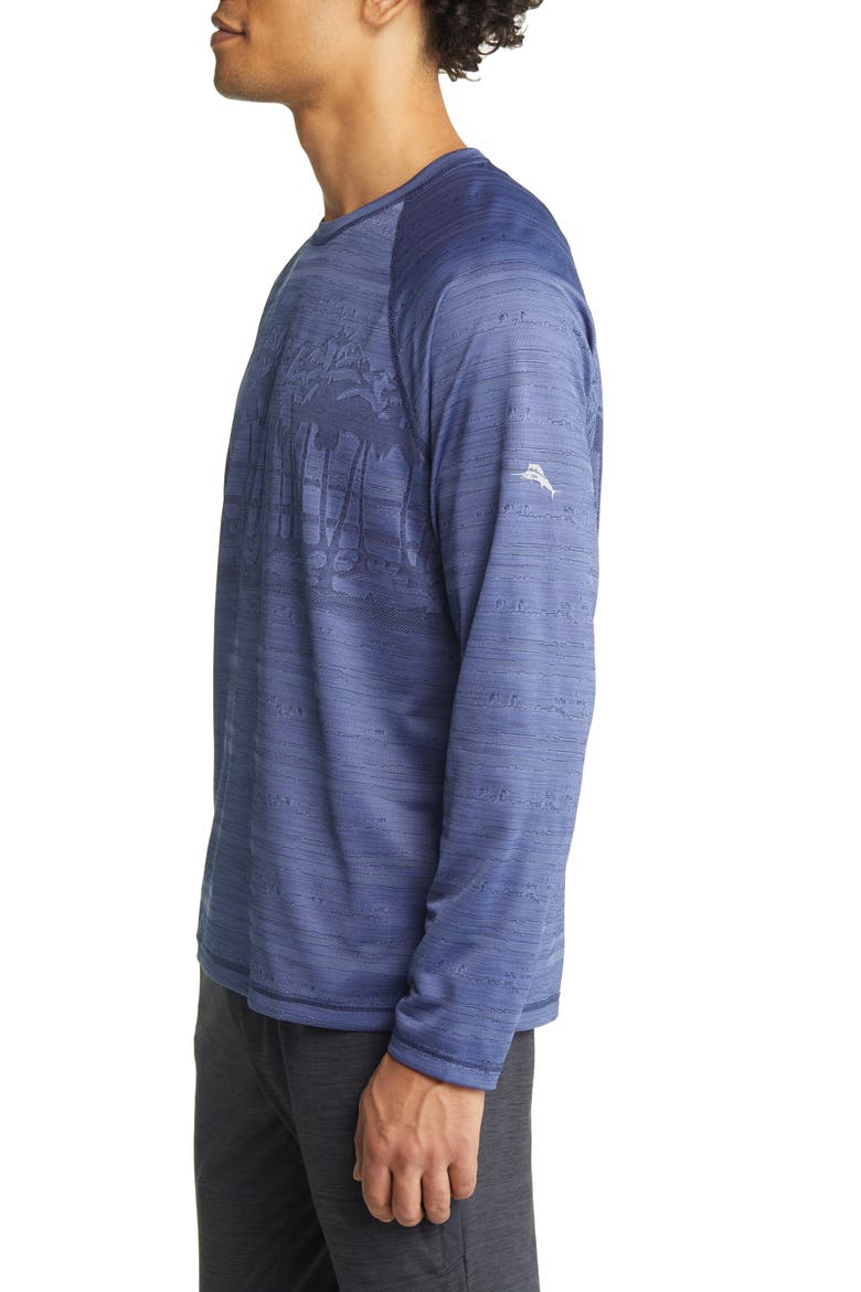 Men's Palm Blvd Long Sleeve Crewneck T-Shirt, Alternate, color, DARK SAPPHIRE