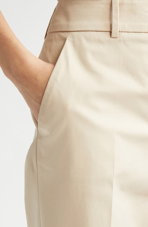 Eleventy Slim Fit Tapered Leg Cotton Blend Pants In Sand