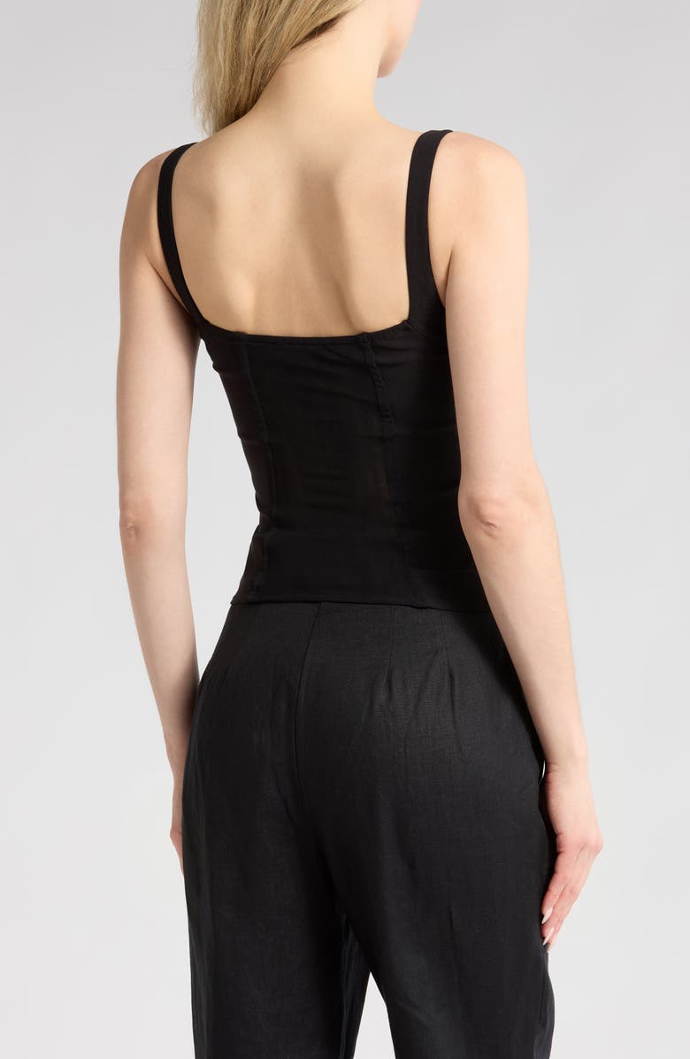 Ruched Cup Scoop Neck Corset