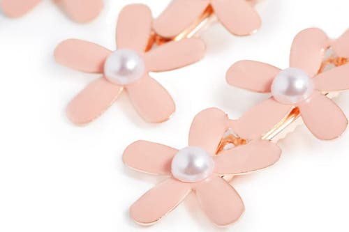 Nume Flower Hair Clip Set In Pink