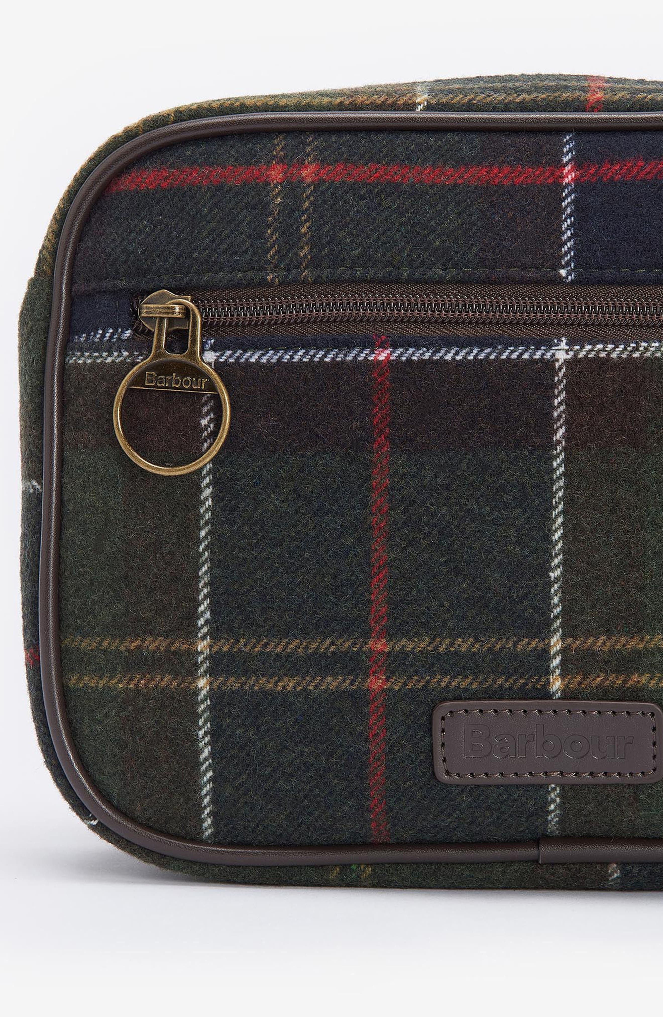 Barbour Allowhay Tartan Washbag, Alternate, color, 