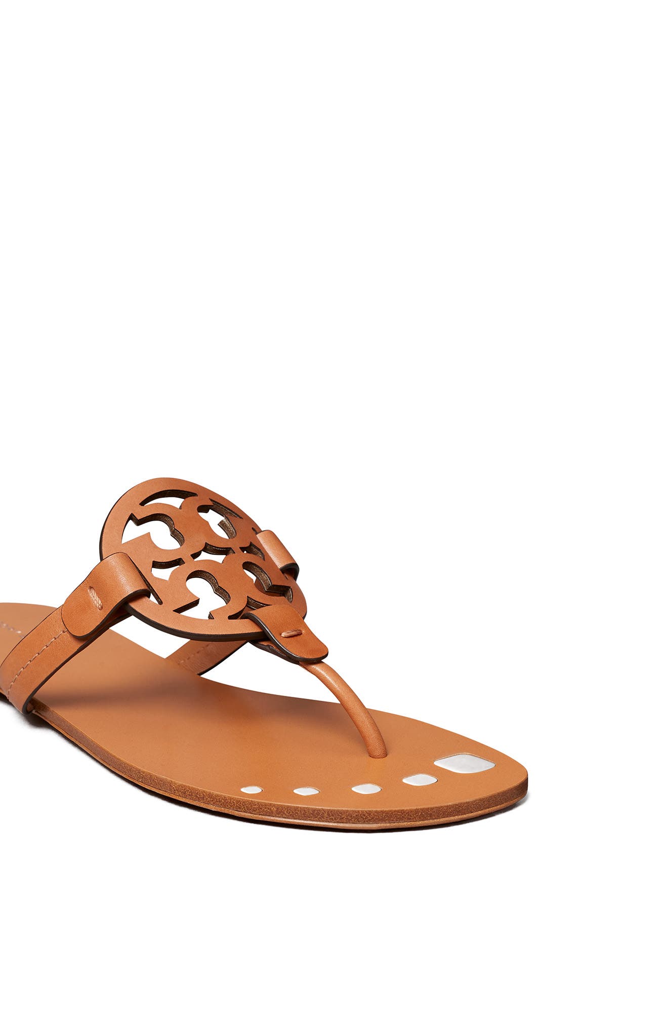 Tory Burch Miller Nail Polish Thong Slide Sandal, Alternate, color, Maple Syrup