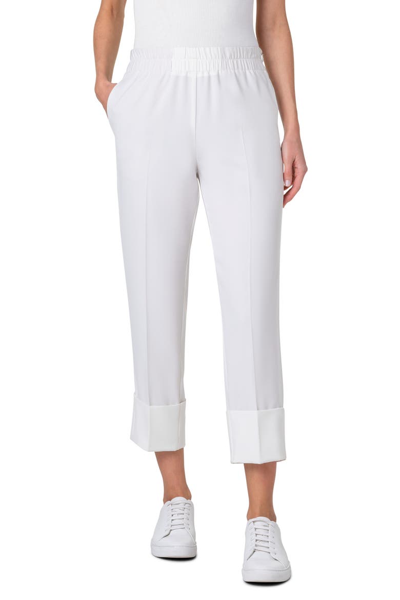 Farell Wide Cuff Crop Pants, Main, color, CREAM