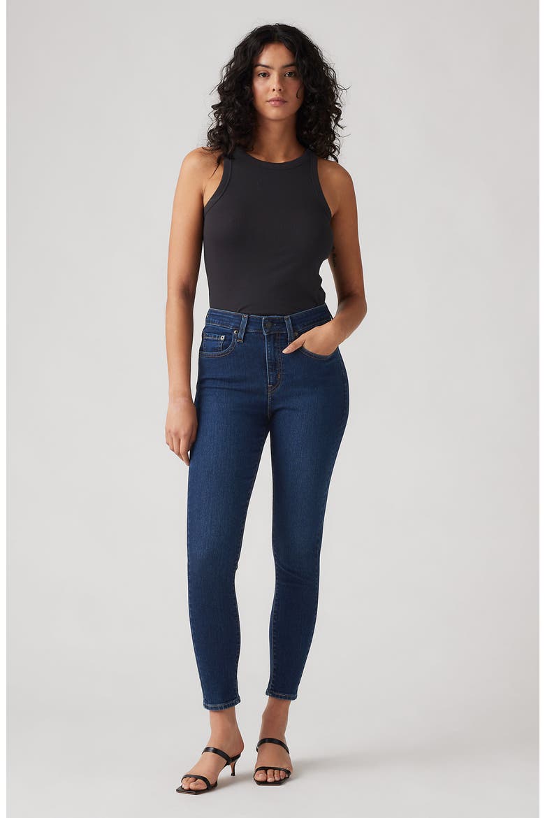 721 High Waist Ankle Skinny Jeans, Alternate, color, ETERNAL INDIGO DRK B