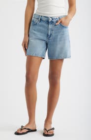 rag & bone Kaia High Waist Relaxed Fit Denim Shorts
