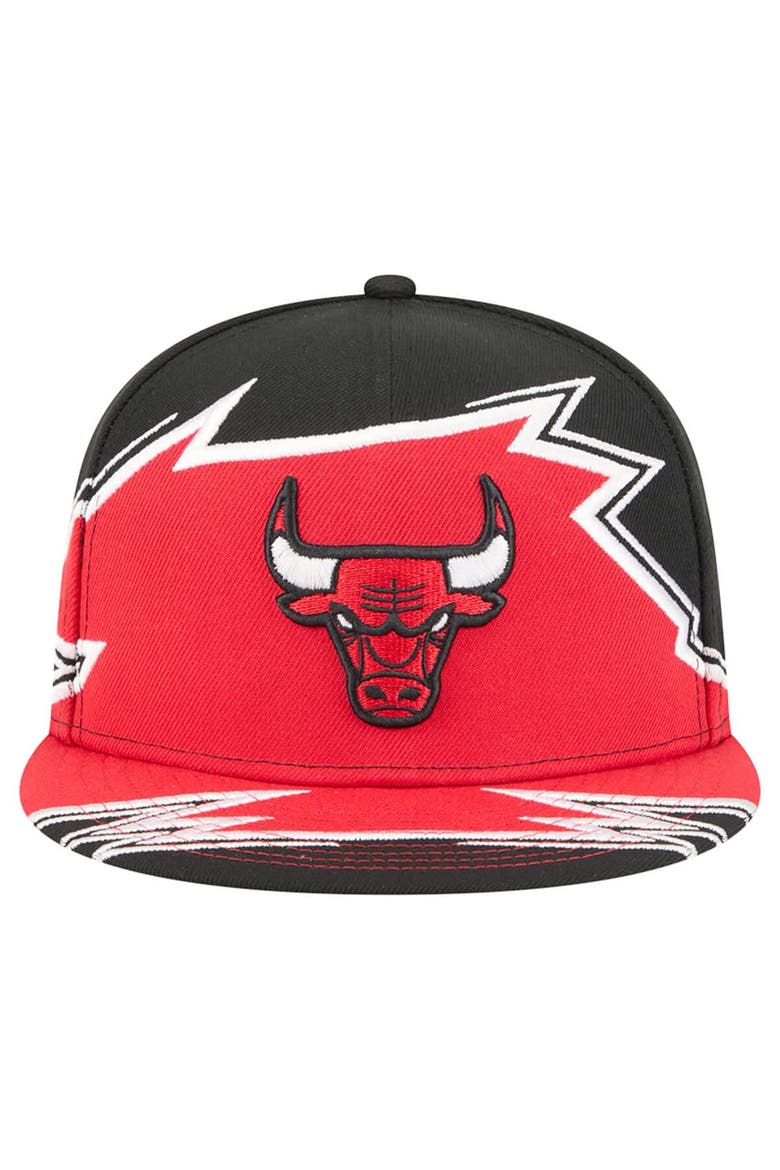 Men's New Era Black/Red Chicago Bulls Break 59FIFTY Fitted Hat, Alternate, color, Black