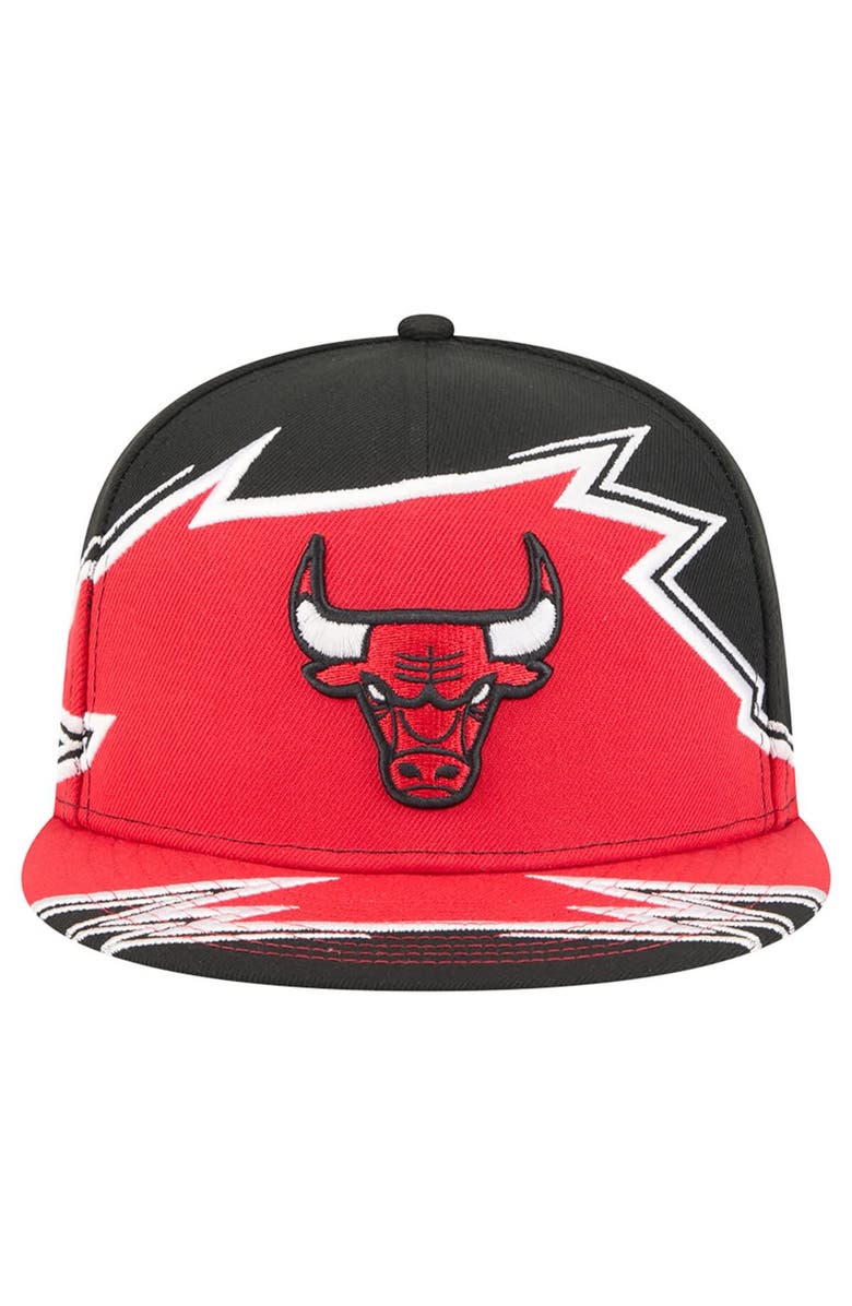 New Era Men's New Era Black/Red Chicago Bulls Break 59FIFTY Fitted Hat, Alternate, color, Black