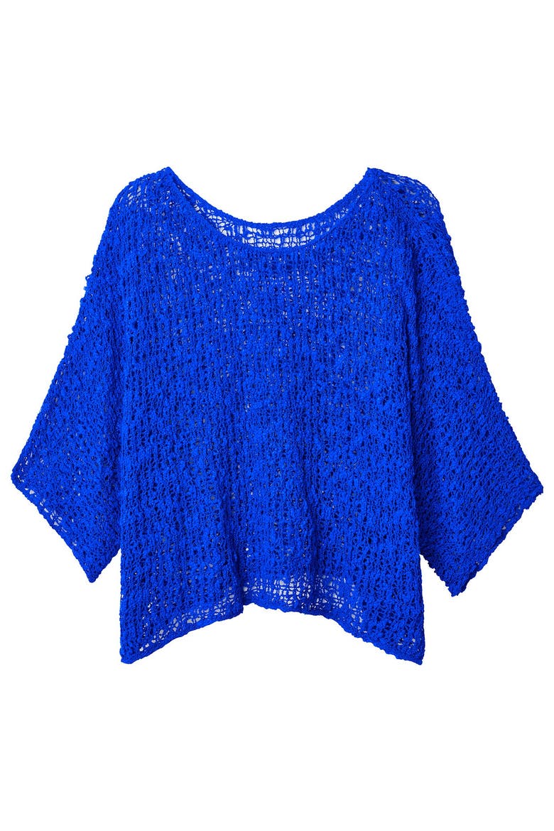 Popcorn Knit Pullover Sweater, Alternate, color, COBALT BLUE