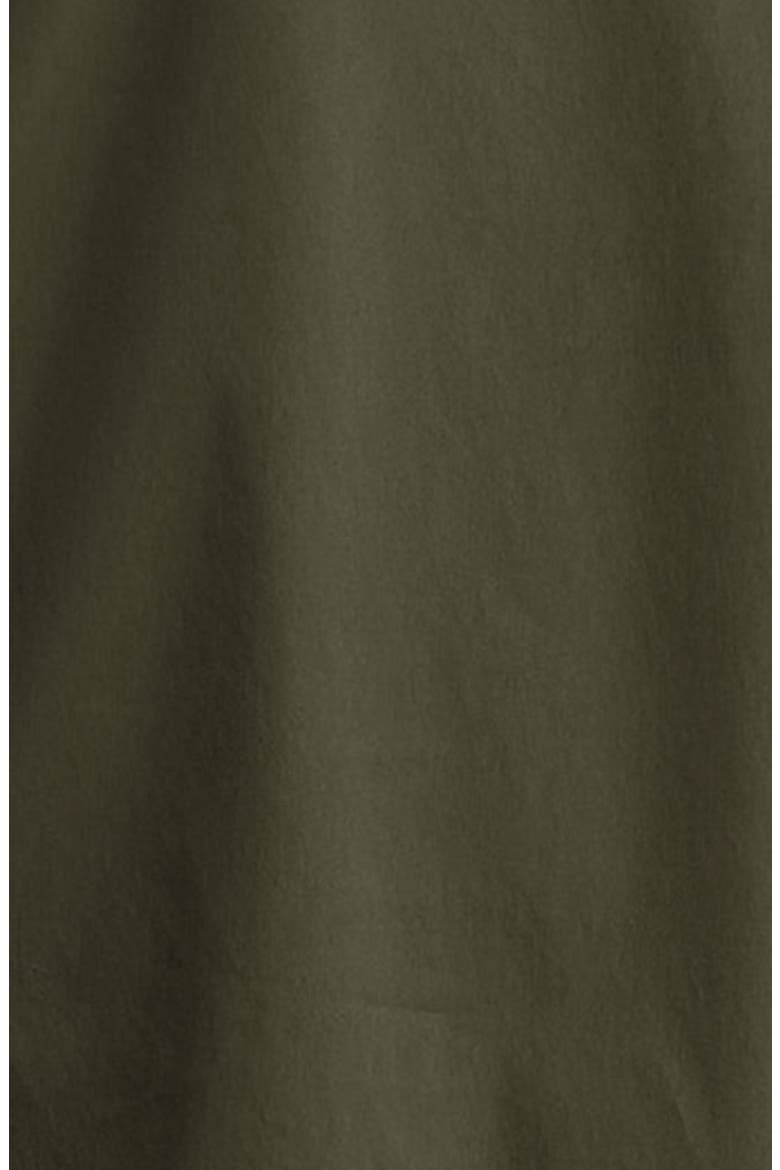 Isotta Shirred Poplin Shift Dress, Alternate, color, KAKI