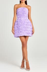 NADINE MERABI Maisy Strapless Sheath Cocktail Minidress
