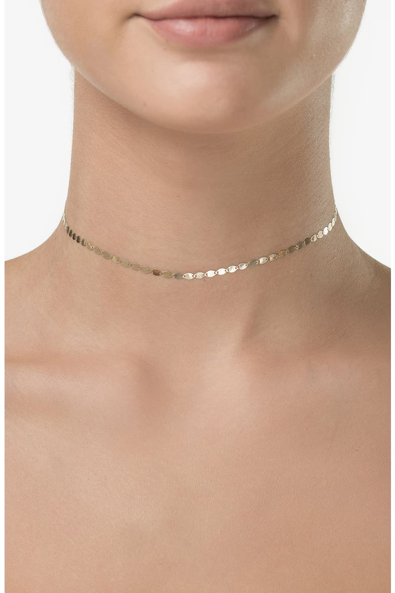 Nude 14K Gold Chain Choker, Alternate, color, YELLOW GOLD