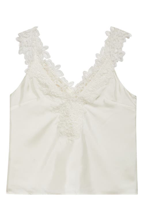 Rohe Róhe Lace Trim Sleeveless Top In Cream