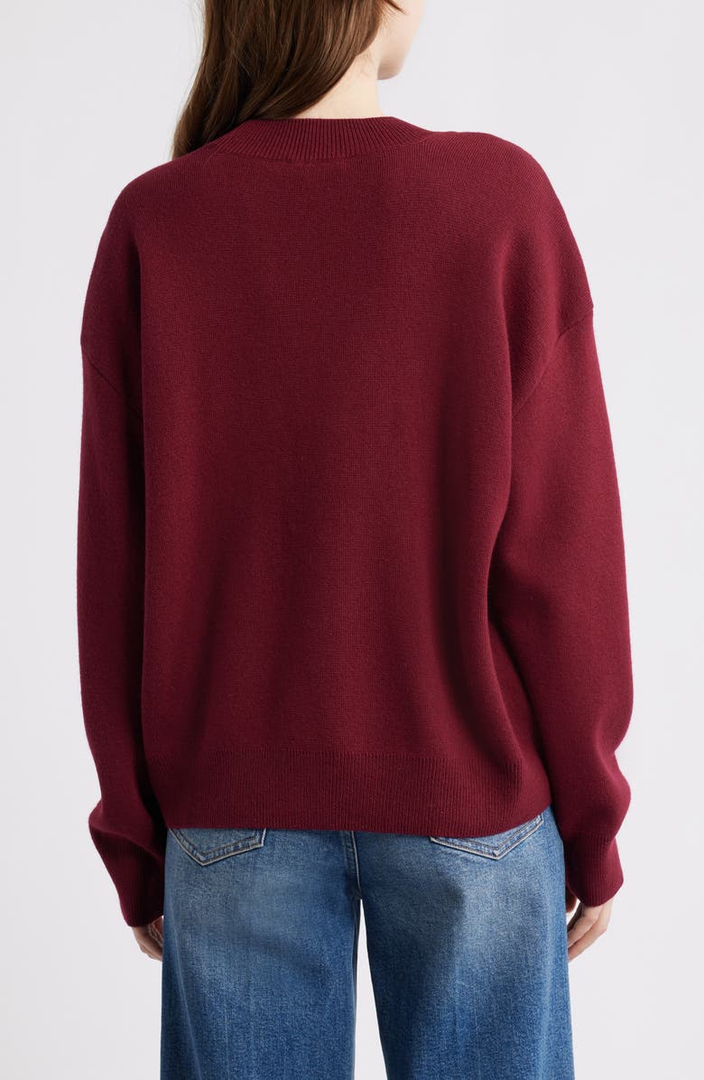 Mavi Jeans Crewneck Sweater, Alternate, color, Windsor Wine