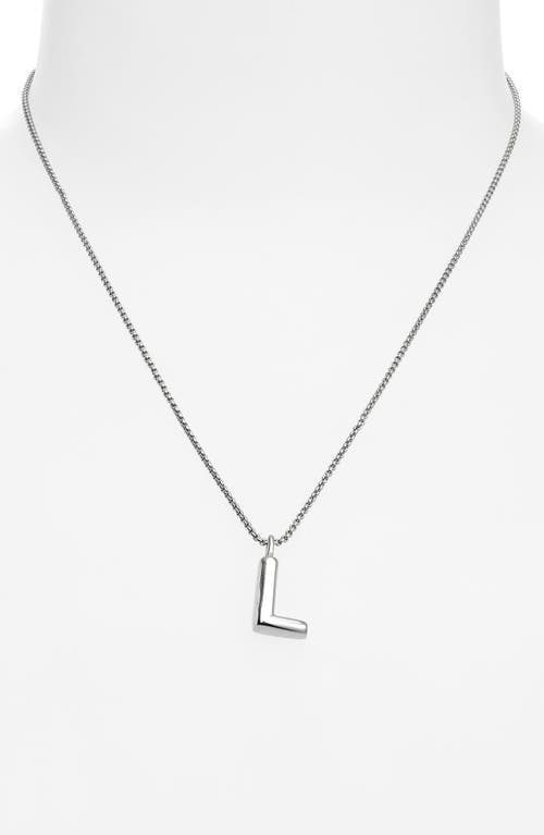 Open Edit Waterproof Bubble Initial Pendant Necklace