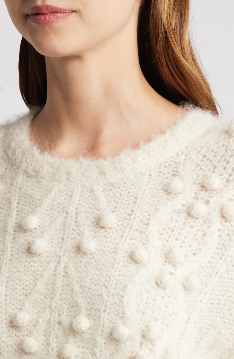 FRAME Popcorn Sweater, Alternate, color, Cream
