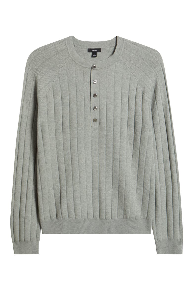 Andres Ribbed Henley Sweater, Alternate, color, SAGE GREEN
