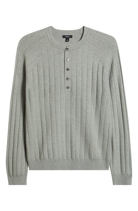 Andres Ribbed Henley Sweater