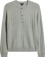 Reiss Andres Ribbed Henley Sweater