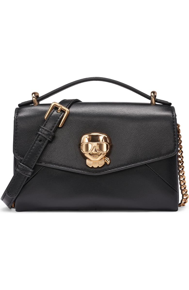 KARL LAGERFELD PARIS Chantaye Crossbody, Main, color, Black/Gold