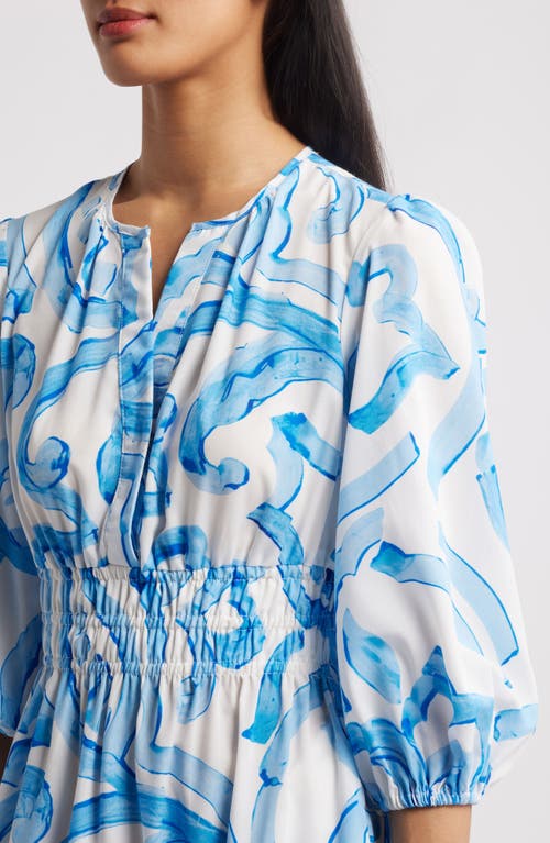 Julia Jordan Lawn Midi Dress In Blue