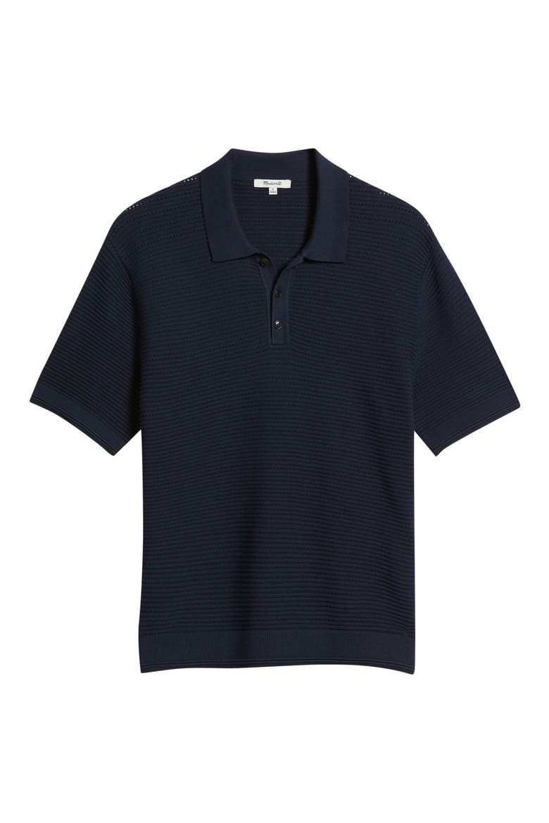 Stitch Interest Polo, Alternate, color, INK