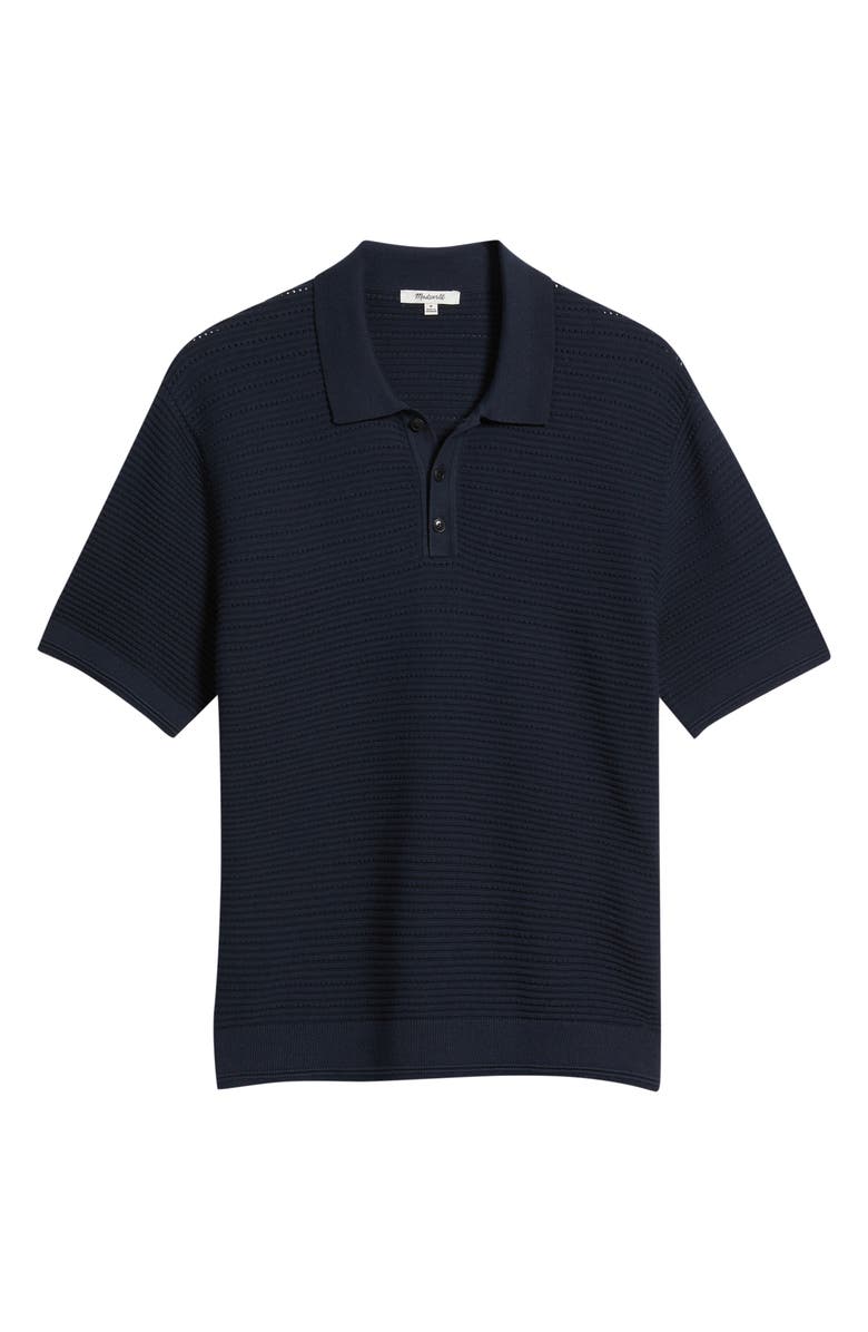 Madewell Stitch Interest Polo, Alternate, color, Ink