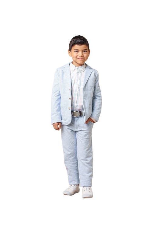 Hope & Henry Boys' Organic Seersucker Suit Jacket, Kids In Blue